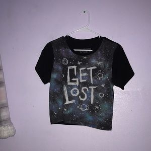 “Get Lost” space crop top